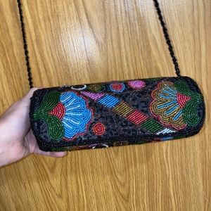All beaded purse with silk lining